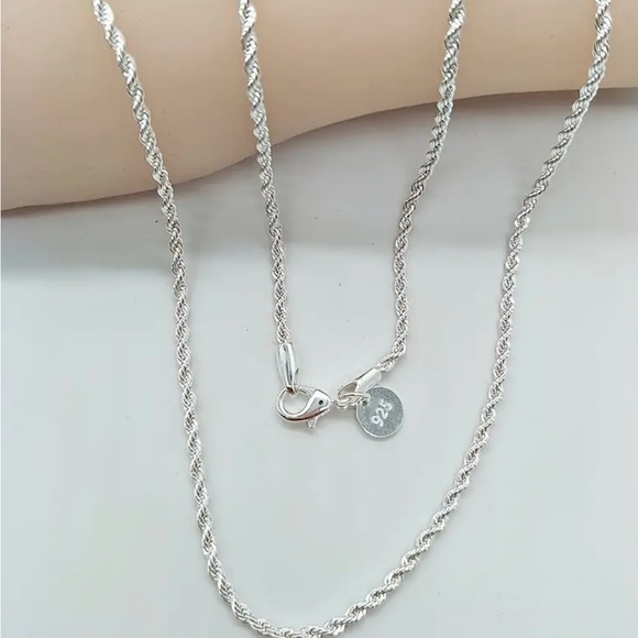 925 Sterling Silver Twisted Chain - Picture 1 of 3